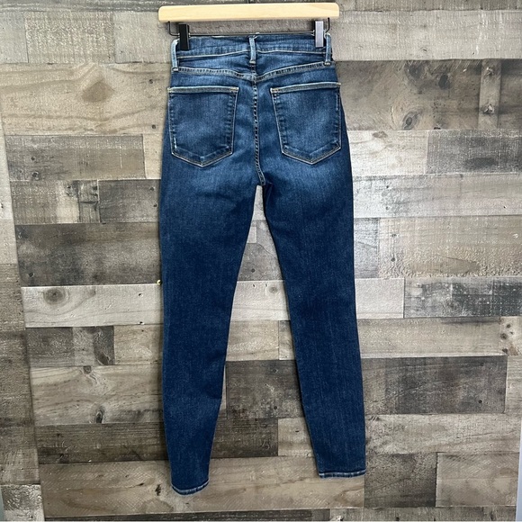 FRAME Le High Distressed Skinny Jeans LHSK231 in Blue Heren - Picture 2 of 10